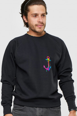 Світшот YAPPI чоловічий  чорний "anchor"