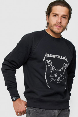Світшот YAPPI чоловічий  чорний "MeowtalicA"