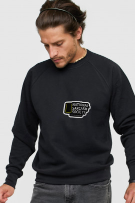 Світшот YAPPI чоловічий  чорний "National Sarcasm Society"