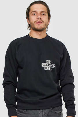 Світшот YAPPI чоловічий  чорний "Me? Sarcastic? Never"