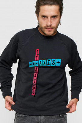 Світшот YAPPI чоловічий  чорний "Axis X Y"