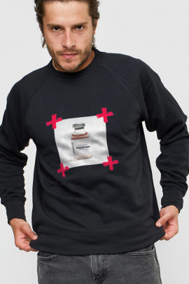 Світшот YAPPI чоловічий  чорний "Happiness"