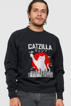 Світшот YAPPI чоловічий  чорний "Catzilla"