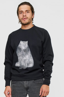 Світшот YAPPI чоловічий  чорний "Cat"