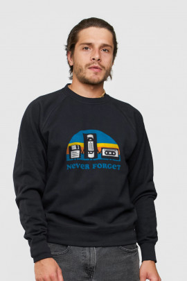 Світшот YAPPI чоловічий  чорний "Never forget"