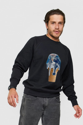 Світшот YAPPI чоловічий  чорний "warming"