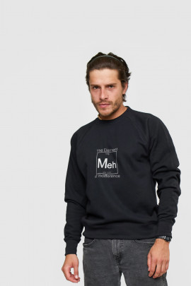 Світшот YAPPI чоловічий  чорний "Meh - the element of indifference"