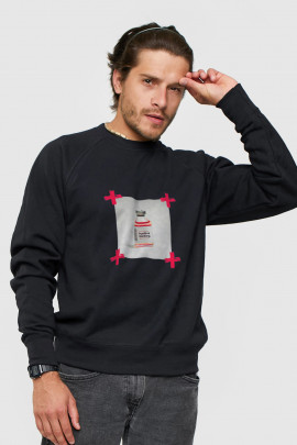 Світшот YAPPI чоловічий  чорний "Positive thinking"