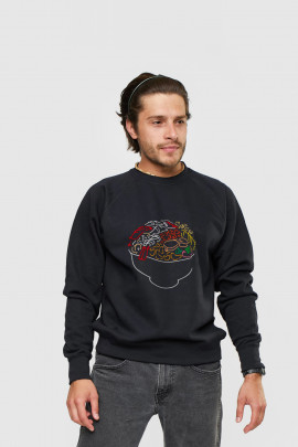 Світшот YAPPI чоловічий  чорний "Ramen"