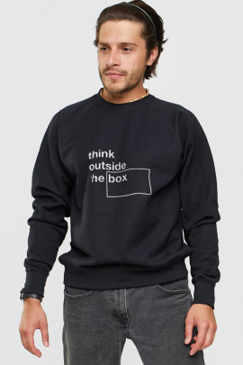 Світшот YAPPI чоловічий  чорний "Think outside the box"