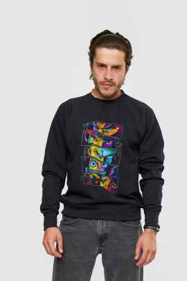 Світшот YAPPI чоловічий  чорний "Anime"