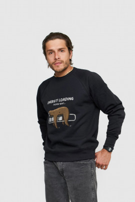 Світшот YAPPI чоловічий  чорний "Energy loading"