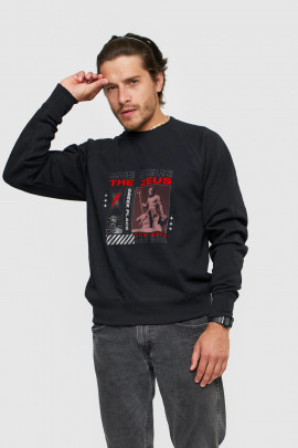 Світшот YAPPI чоловічий  чорний "The Zeus"