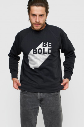 Світшот YAPPI чоловічий  чорний "Be bold"