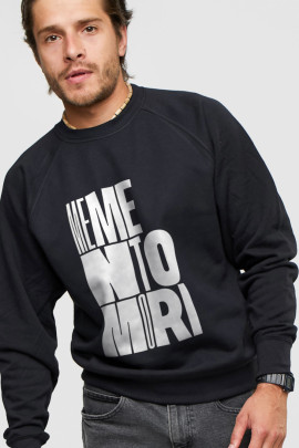 Світшот YAPPI чоловічий  чорний "Memento mori"