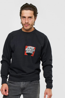 Світшот YAPPI чоловічий  чорний "Sofar sogood sorta"