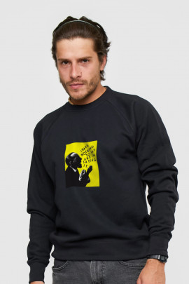 Світшот YAPPI чоловічий  чорний "I have nothing to say and i`m saying it "