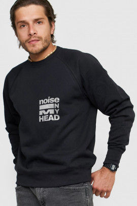 Світшот YAPPI чоловічий  чорний "Noise on my head"