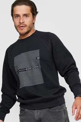 Світшот YAPPI чоловічий  чорний "New horizons"