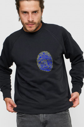 Світшот YAPPI чоловічий  чорний "fingerprint"