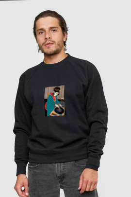 Світшот YAPPI чоловічий  чорний "DJ Geisha"