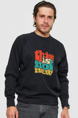 Світшот YAPPI чоловічий  чорний "This is not new"