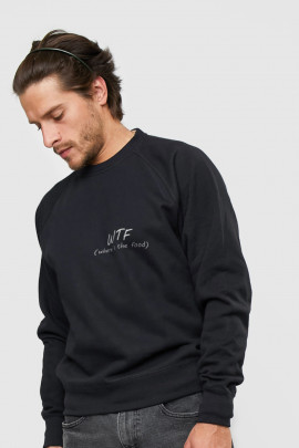 Світшот YAPPI чоловічий  чорний "WTF (Where`s The Food)"