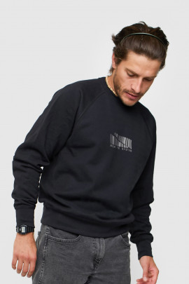 Світшот YAPPI чоловічий  чорний "Break the system"