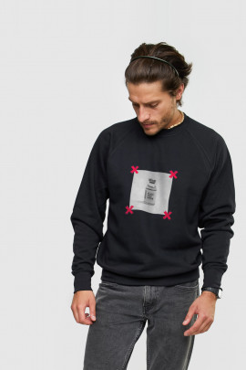 Світшот YAPPI чоловічий  чорний "Broken heart healing"