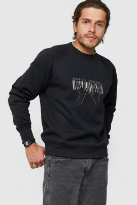 Світшот YAPPI чоловічий  чорний "music code"