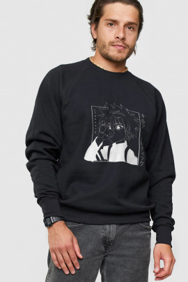 Світшот YAPPI чоловічий  чорний "Anime"