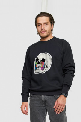 Світшот YAPPI чоловічий  чорний "Skull"