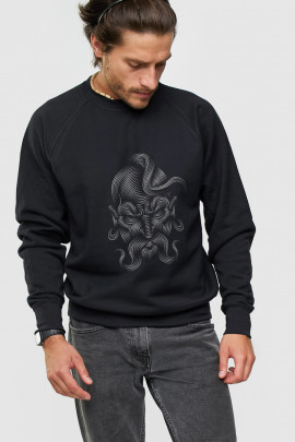 Світшот YAPPI чоловічий  чорний "Kozak"