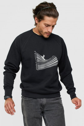 Світшот YAPPI чоловічий  чорний "shopping wave"