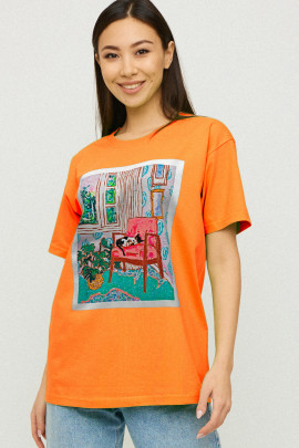 Футболка Oversize / air print /