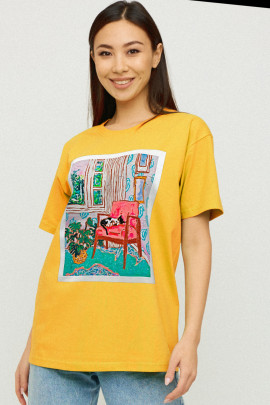 Футболка Oversize / air print /