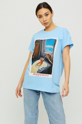 Футболка Oversize / air print /