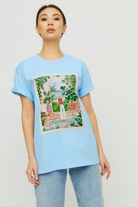 Футболка Oversize / air print /