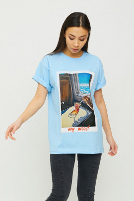Футболка Oversize / air print /