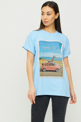 Футболка Oversize / air print /