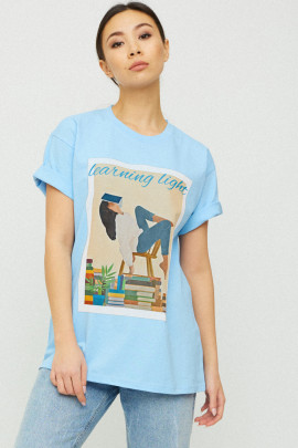 Футболка Oversize / air print /