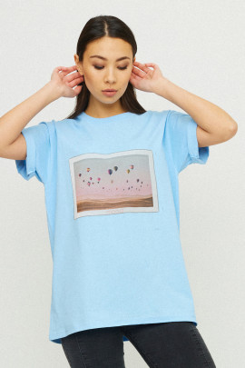 Футболка Oversize / air print /