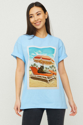 Футболка Oversize / air print /