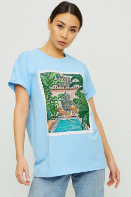 Футболка Oversize / air print /