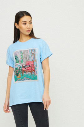 Футболка Oversize / air print /