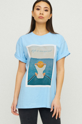 Футболка Oversize / air print /