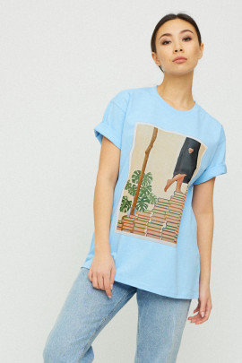 Футболка Oversize / air print /