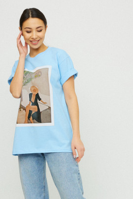 Футболка Oversize / air print /