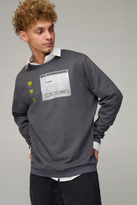 Свитшот мужской OVERSIZE /no flis/