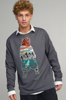 Свитшот мужской OVERSIZE /no flis/